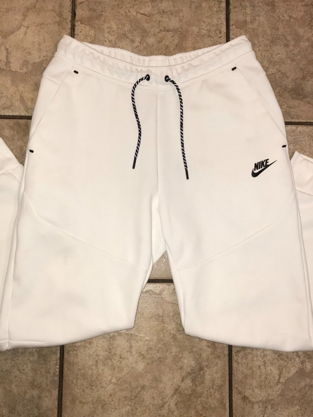 Men's Nike Tech Fleece Joggers-White-Size M (CU4495)